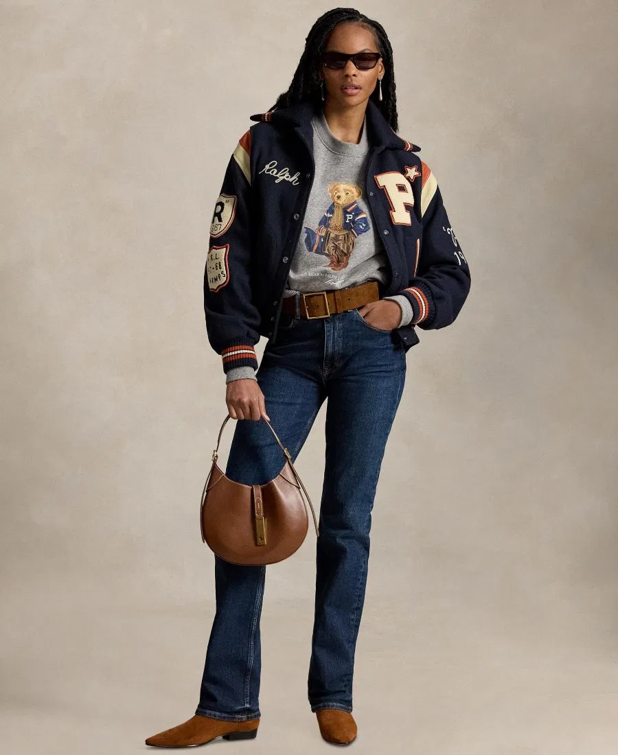 Свитшот с круглым вырезом и принтом Polo Bear Polo Ralph Lauren, Dark Vintage Heather — фото 2