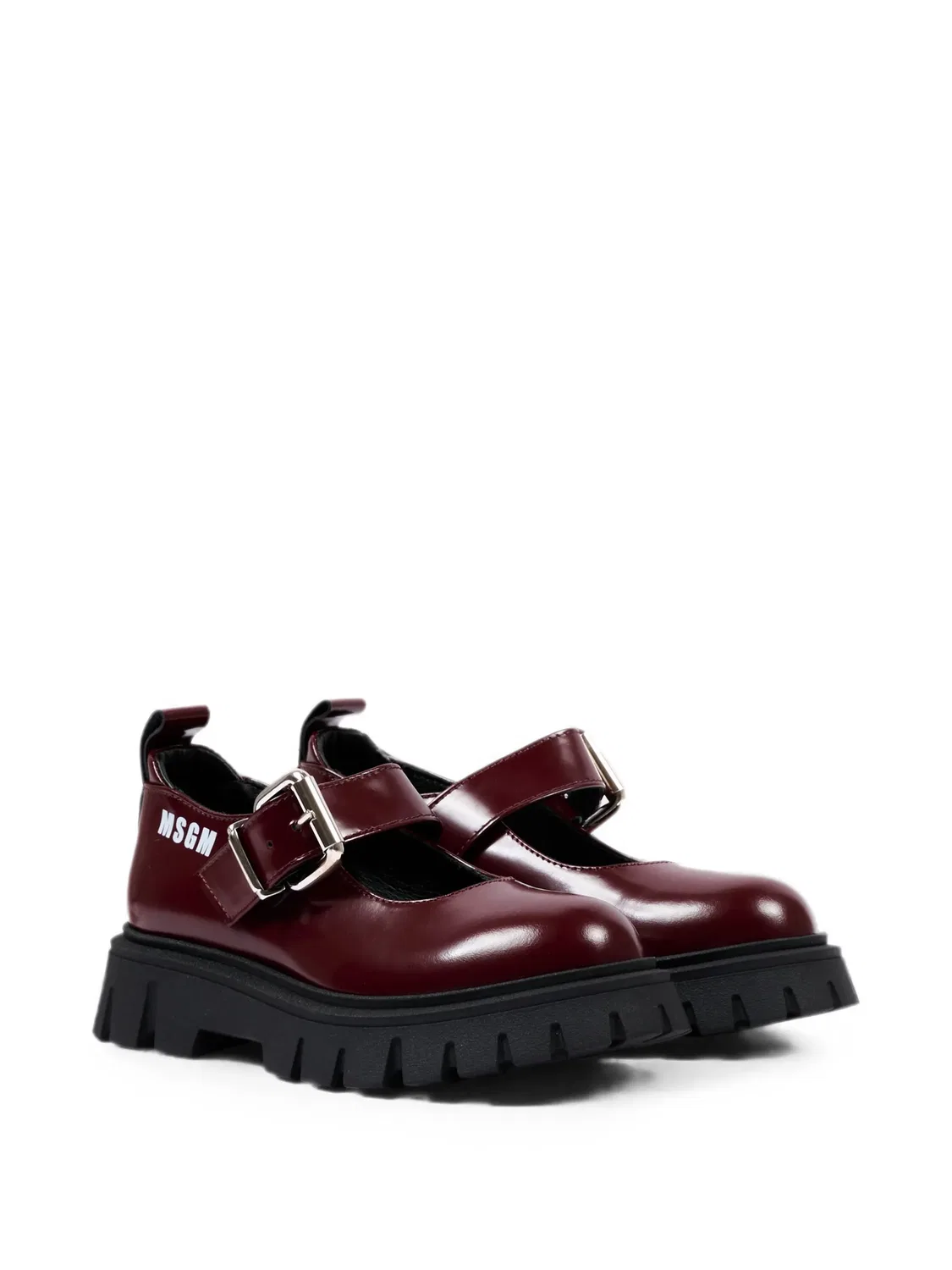 Лоферы на массивной подошве с пряжками Msgm Kids, красный