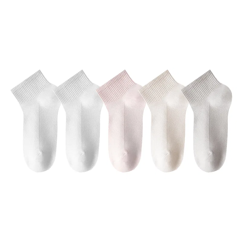 Детские носки-следки набор 4 пары MINISO, 2 White+Light Beige+Light Coffee+Light Pink