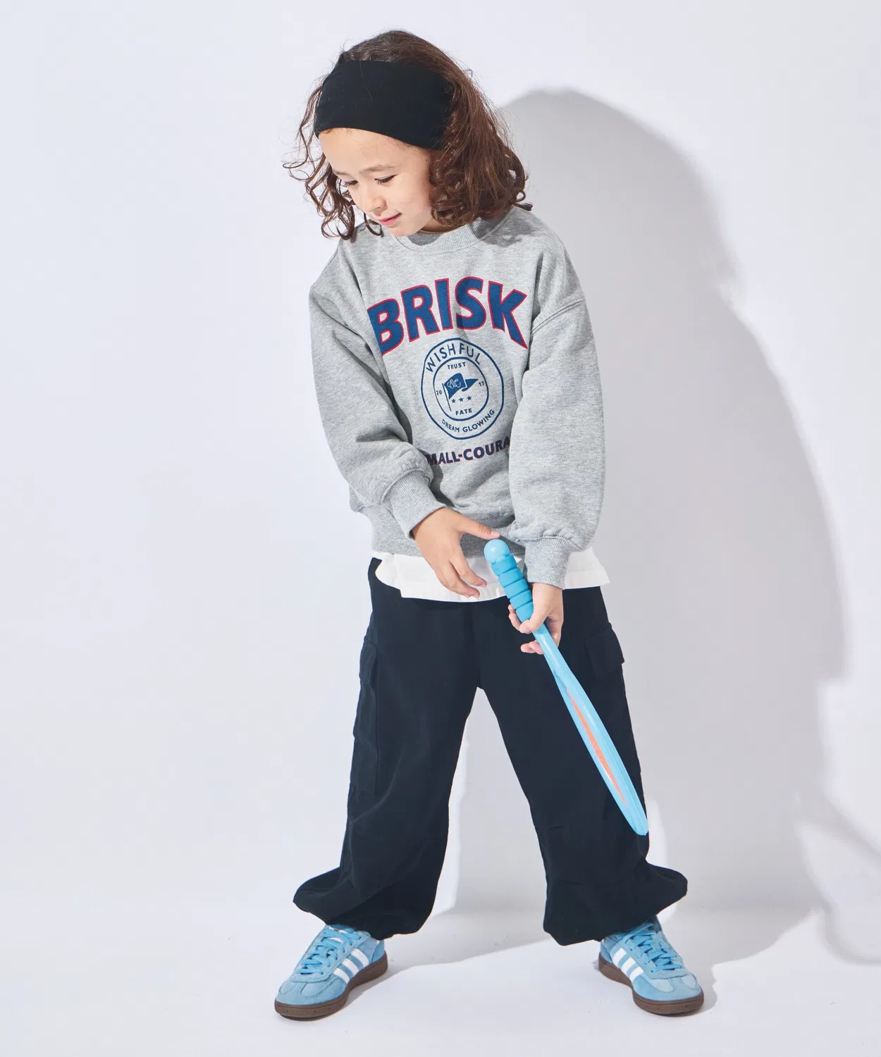 Детские карго-брюки свободного кроя, хлопковые, ever closet, Black — фото 3