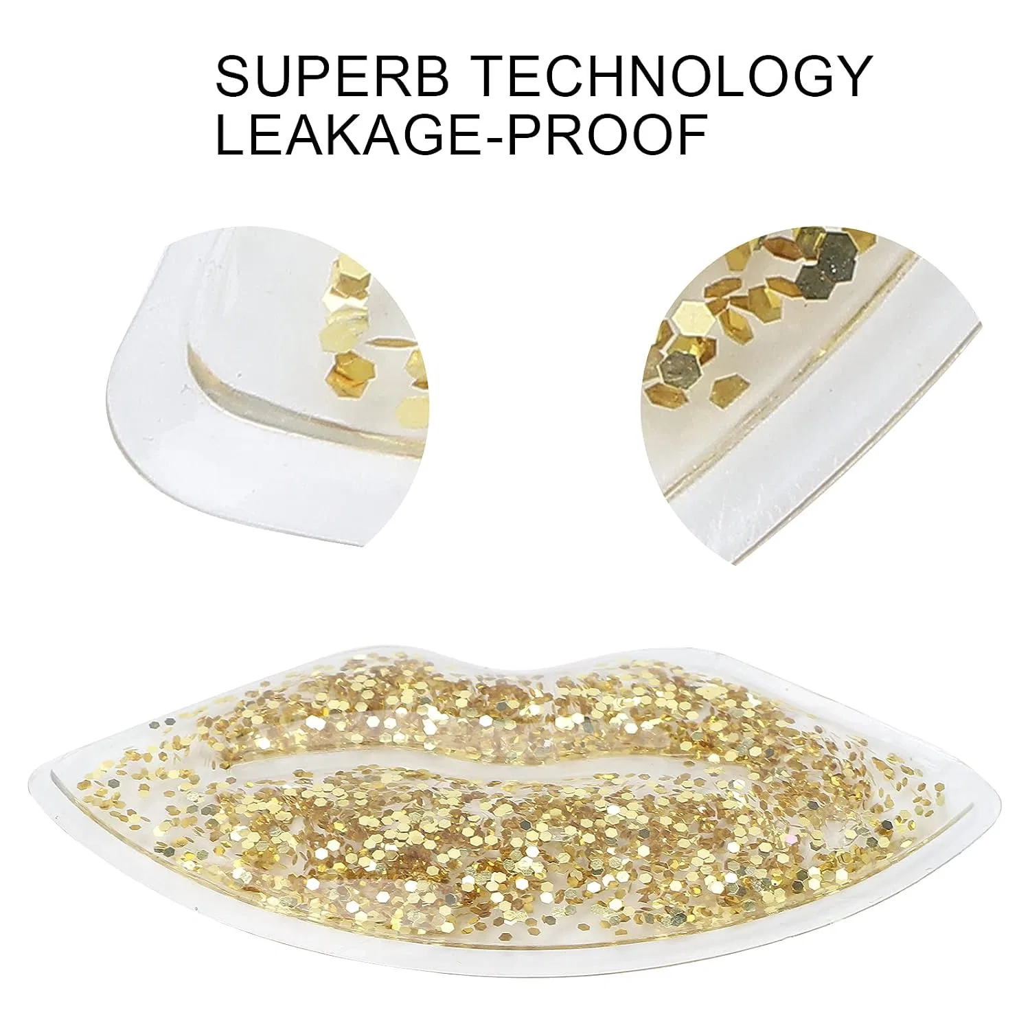 Гелевая маска для губ с горячим и холодным компрессом YUYTE, Gold — фото 3