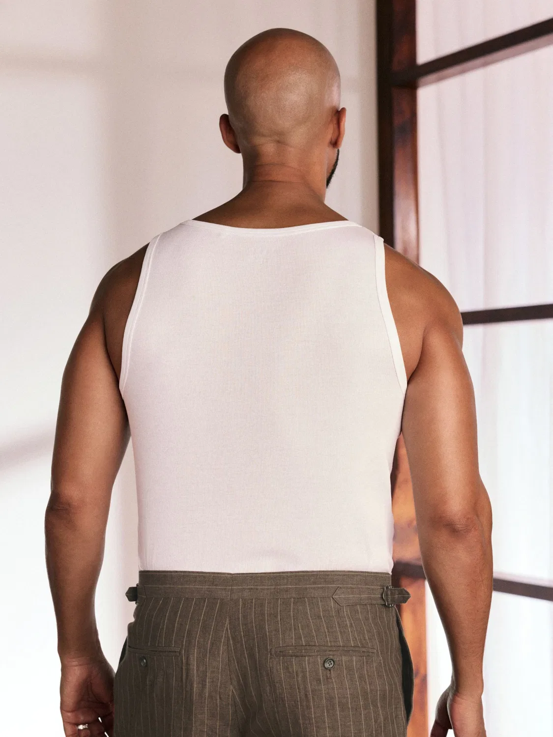 Жилет, Slim Fit, Ribbed Vests Next, белый — фото 3