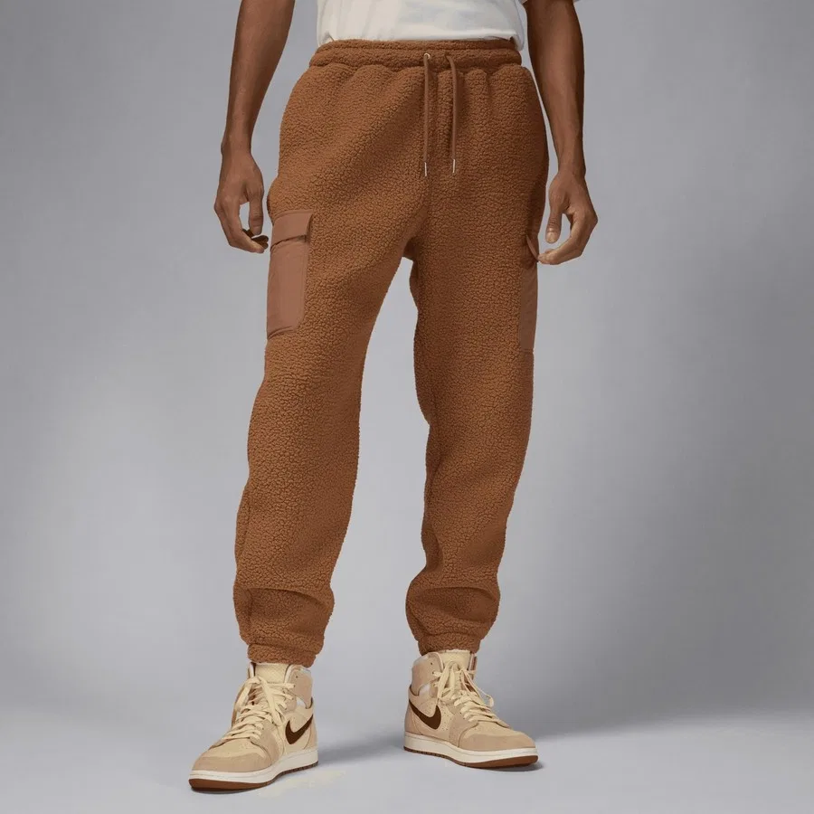 Спортивные брюки с высоким ворсом Jordan Flight High Pile Nike, Коричневый — фото 3