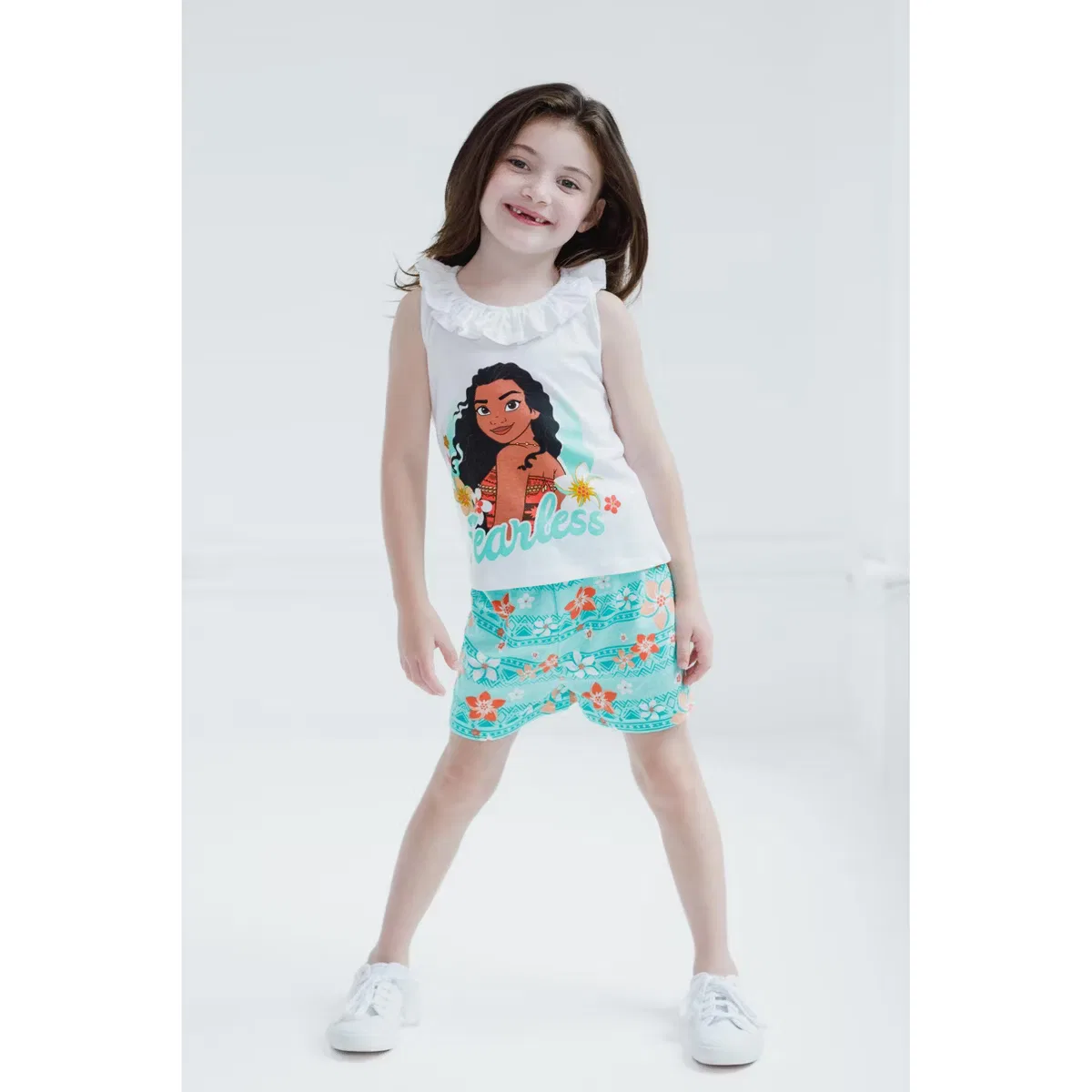 Комплект футболка-борцовка и шорты Disney, Teal White Moana — фото 2