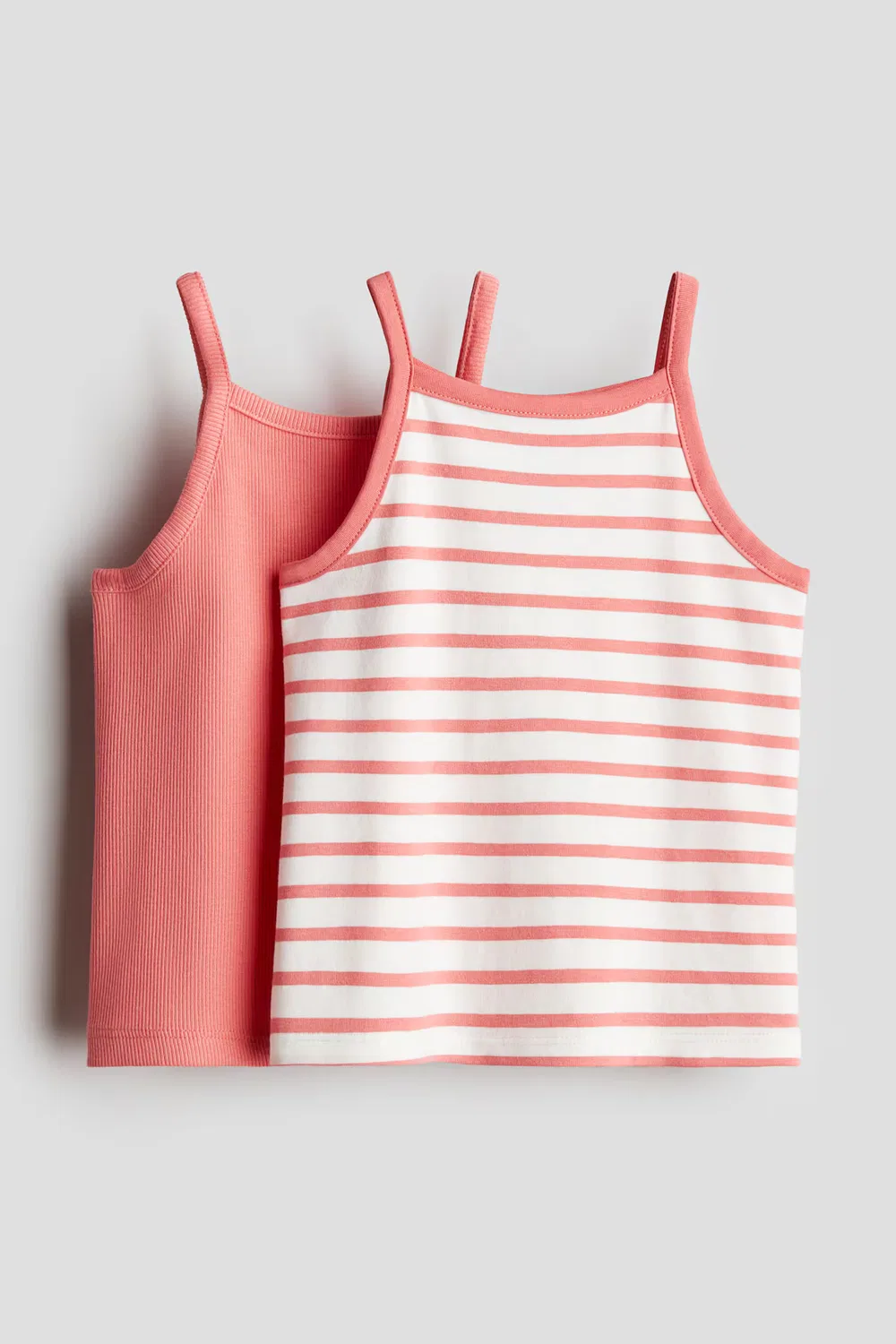 Комплект из 2 хлопковых маек H&M, Rosa/Gestreift