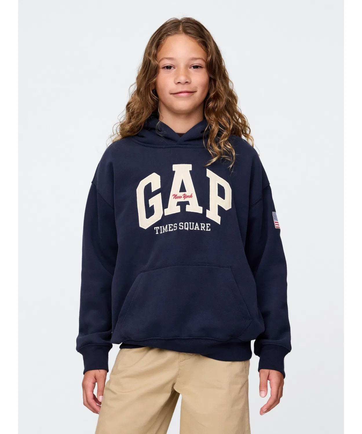 Детский худи с длинным рукавомVintage Soft NYC Times Square GAP, Navy