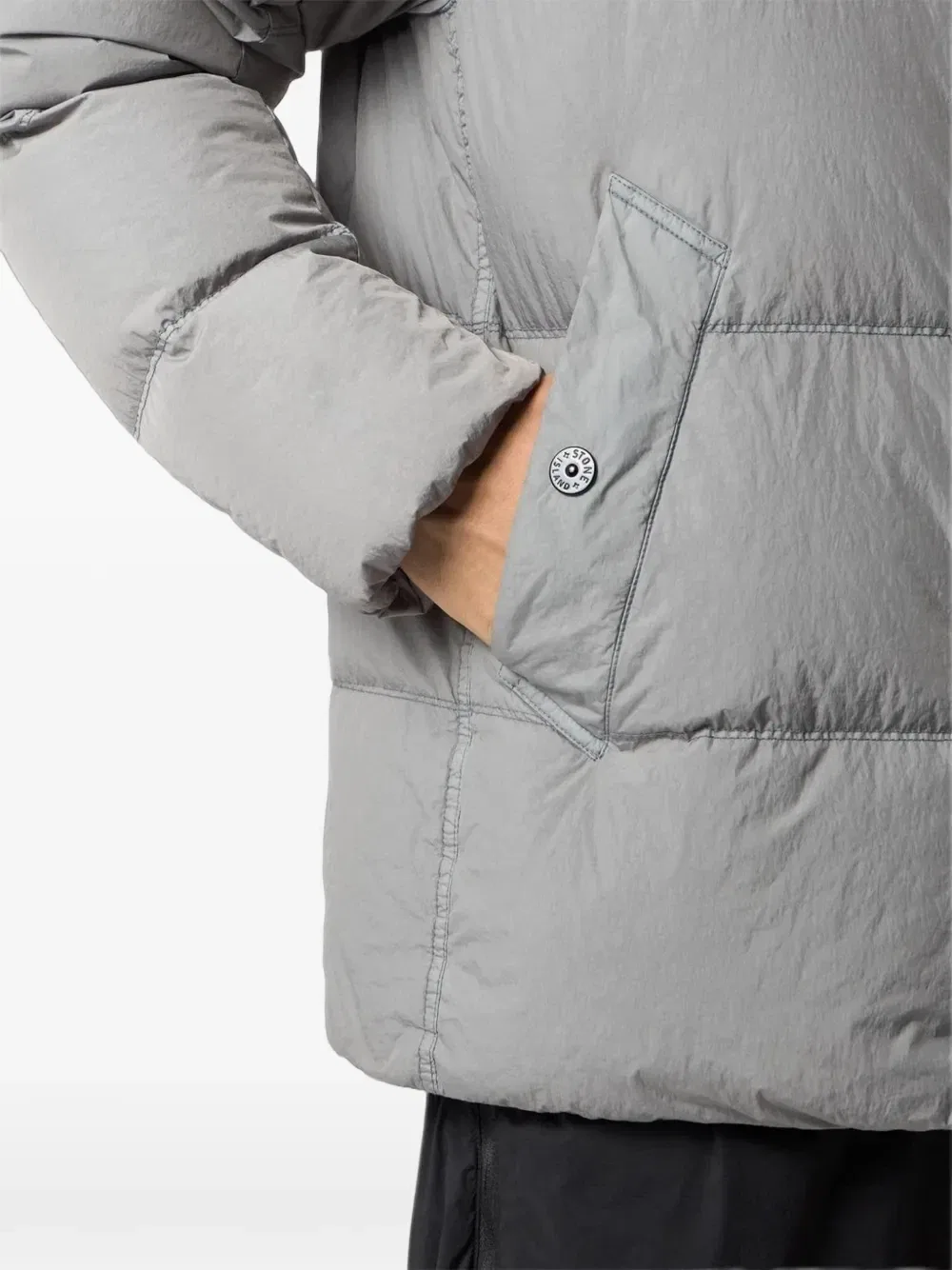 4100037 куртка из мятого нейлона Stone Island, серый — фото 3