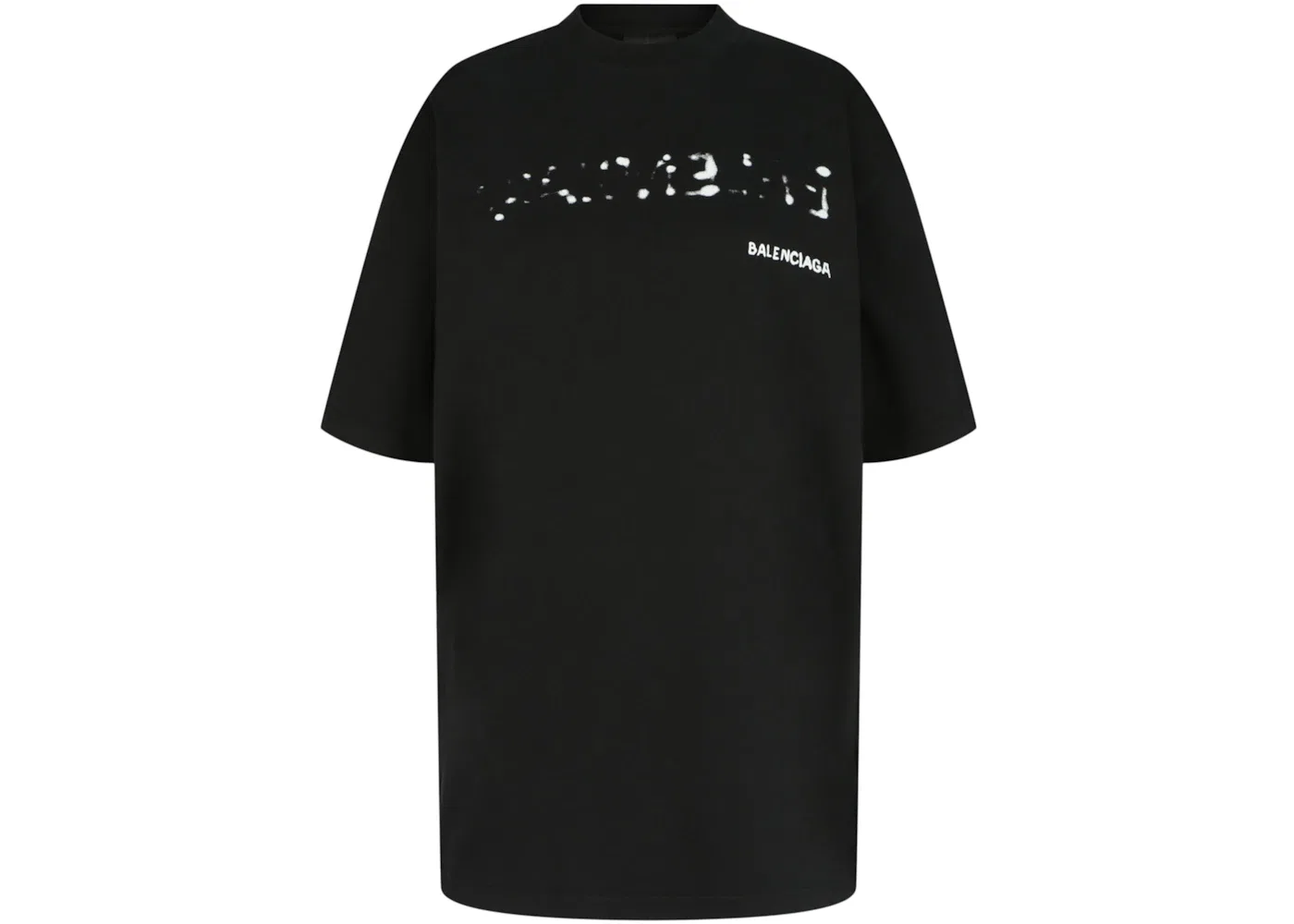 Женская футболка с принтом Balenciaga Oversized Hand Drawn T-Shirt, Black White