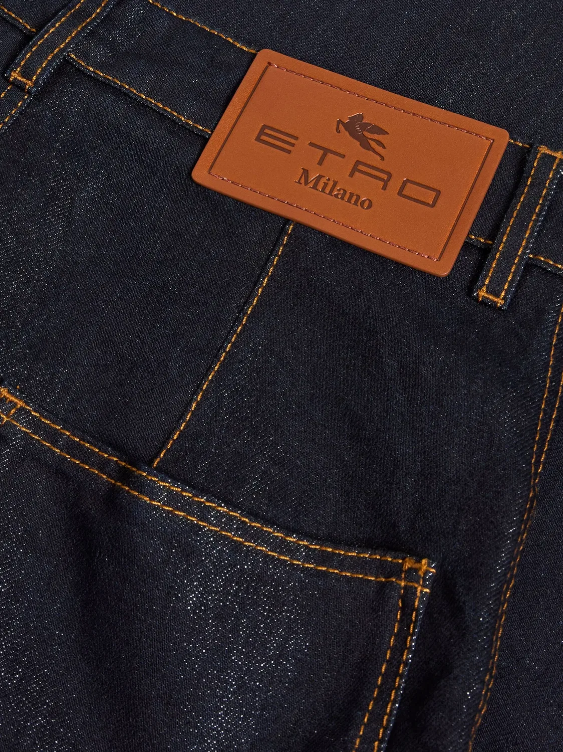 Джинсы с широкими штанинами и люрексом ETRO, синий — фото 3
