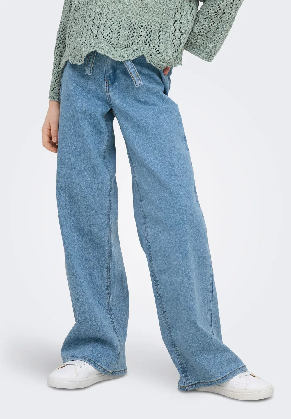 Джинсы Kogfree с широким поясом DNM NOV - джинсы свободного кроя Only Girls, Light Blue Denim — фото 2
