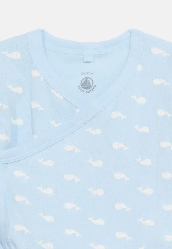 Комплект с принтом Unisex Petit Bateau, светло-голубой — фото 4