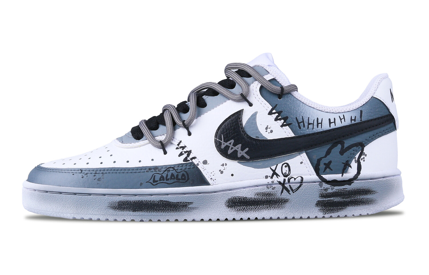 

Кроссовки Nike Court Vision 1 Skateboarding Shoes Women's Low-top Dark Gray, серый