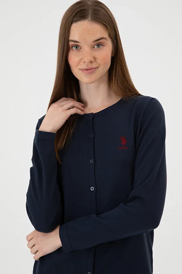 Женский кардиган с длинным рукавом U.S. Polo Assn., Navy Blue — фото 2
