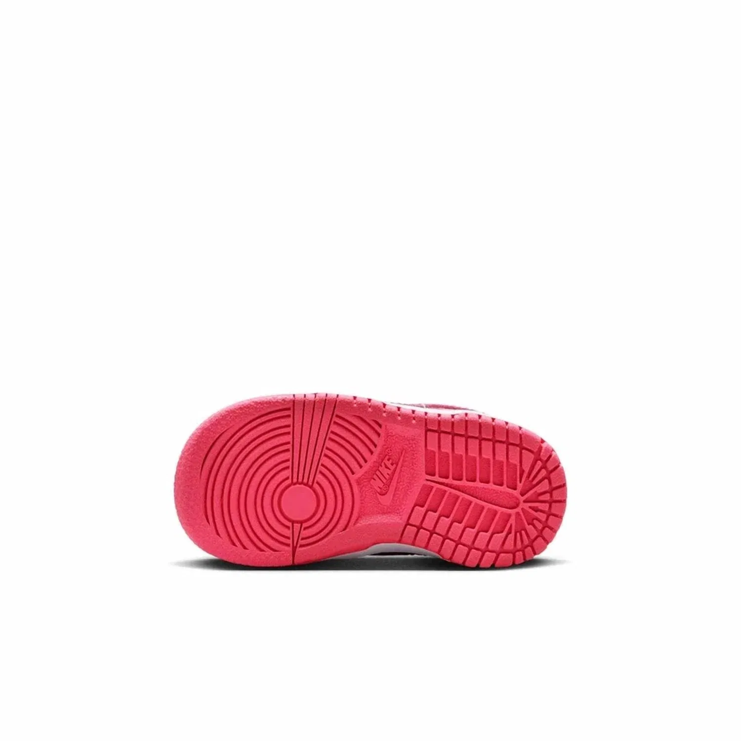 Детские кроссовки низкие с логотипом Dunk Low Nike, White/Laser Fuchsia — фото 3