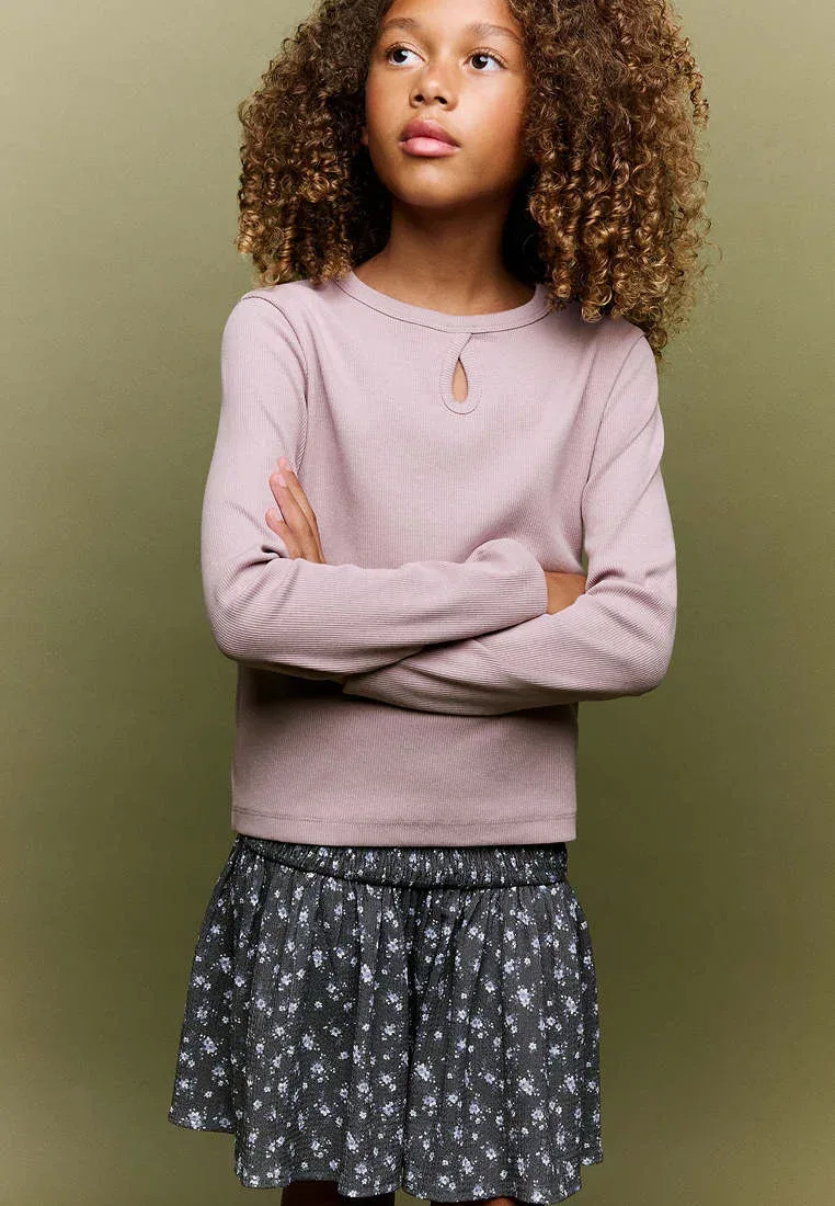 Детская юбка А-силуэта Mango Kids, Anthracite