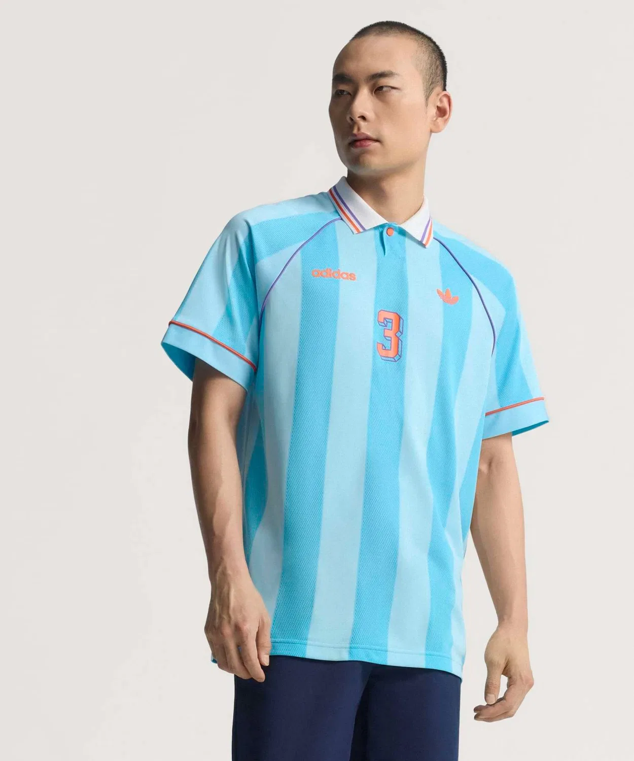 Мужская футболка с жаккардовым принтом с коротким рукавом Adidas Originals, Blue