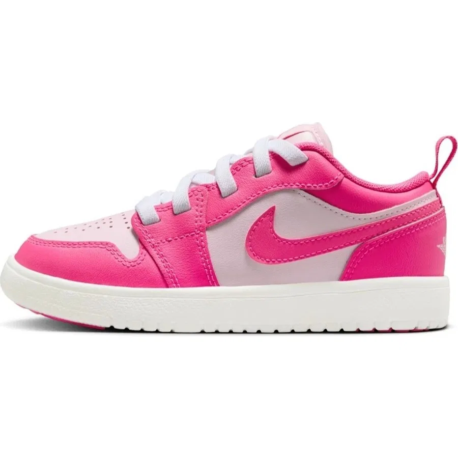 Кроссовки Nike Jordan 1 Low Alt Leather, цвет Pink Foam/Fire Red/White