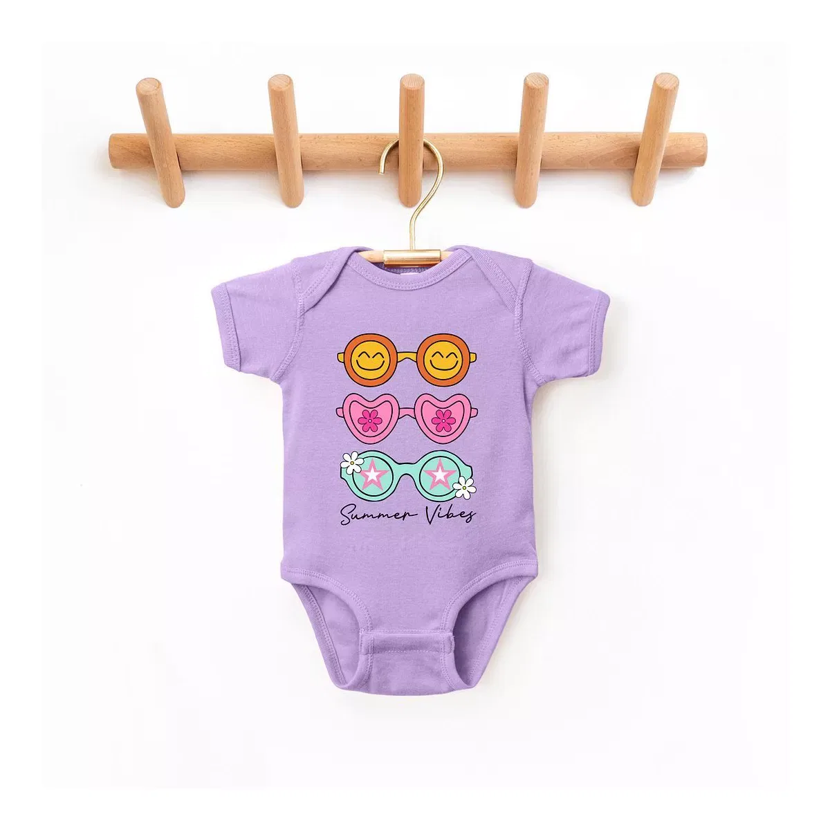 Детский боди с коротким рукавом Sunnies Summer Vibes The Juniper Shop, Lavender