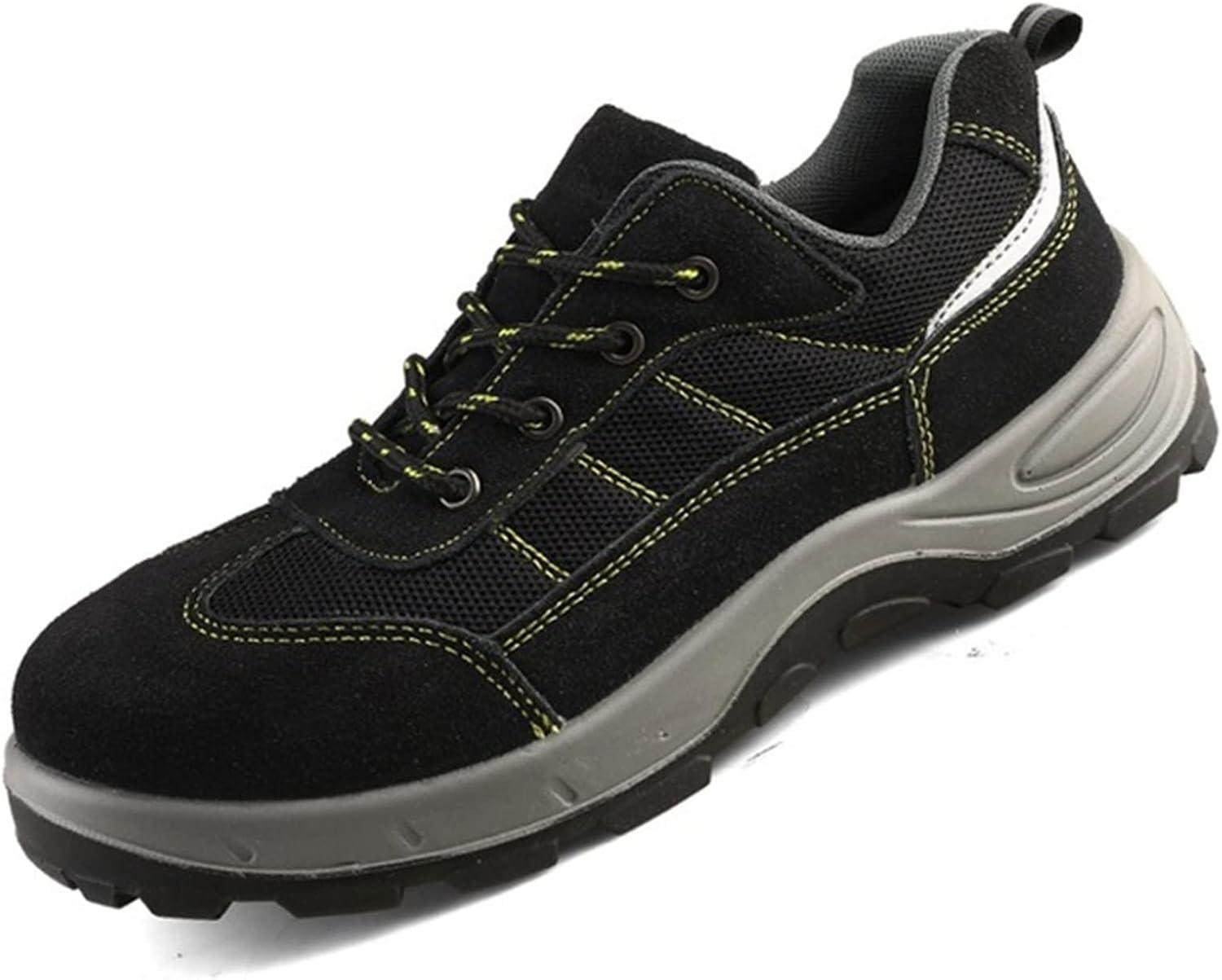 

Кроссовки HISXUS с защитой для мужчин и женщин, беговые и строительные ботинки с стальным носком (Цвет: черный, Размер: 6.5 US)