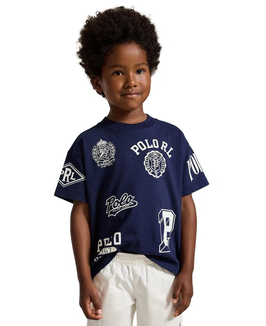 Футболка оверсайз с принтом Polo Ralph Lauren, Refined Navy
