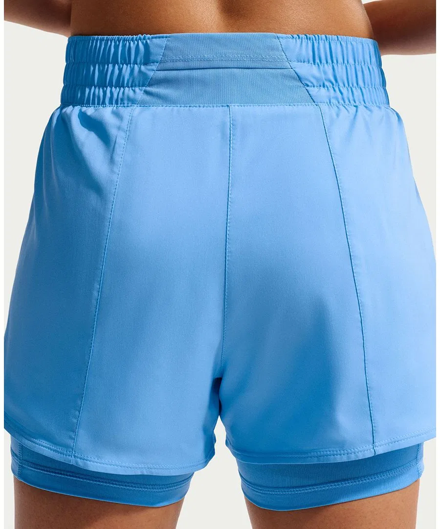 Женские шорты с длиной 7 см с технологией Dri-FIT модель One 2-in-1 Nike, University Blue/White — фото 4