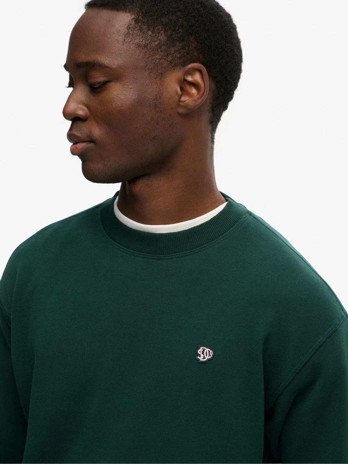 Джемпер Essential Heritage Crew Neck Superdry, зеленый — фото 4