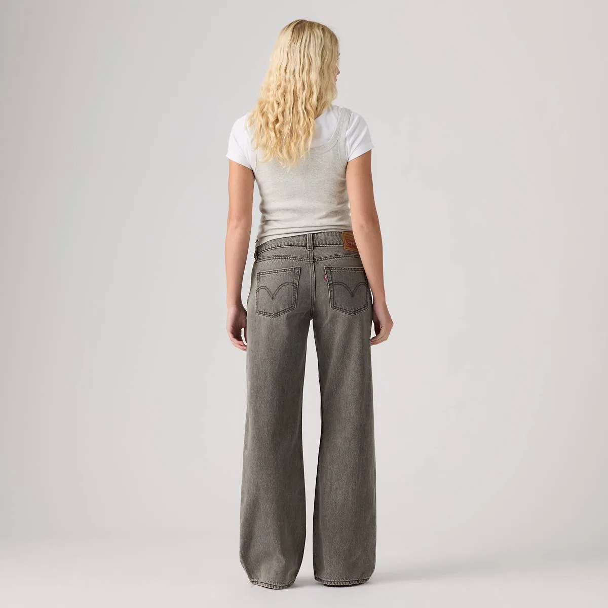 Свободные женские джинсы Superlow Levi's, Disquiet Day - Gray — фото 3