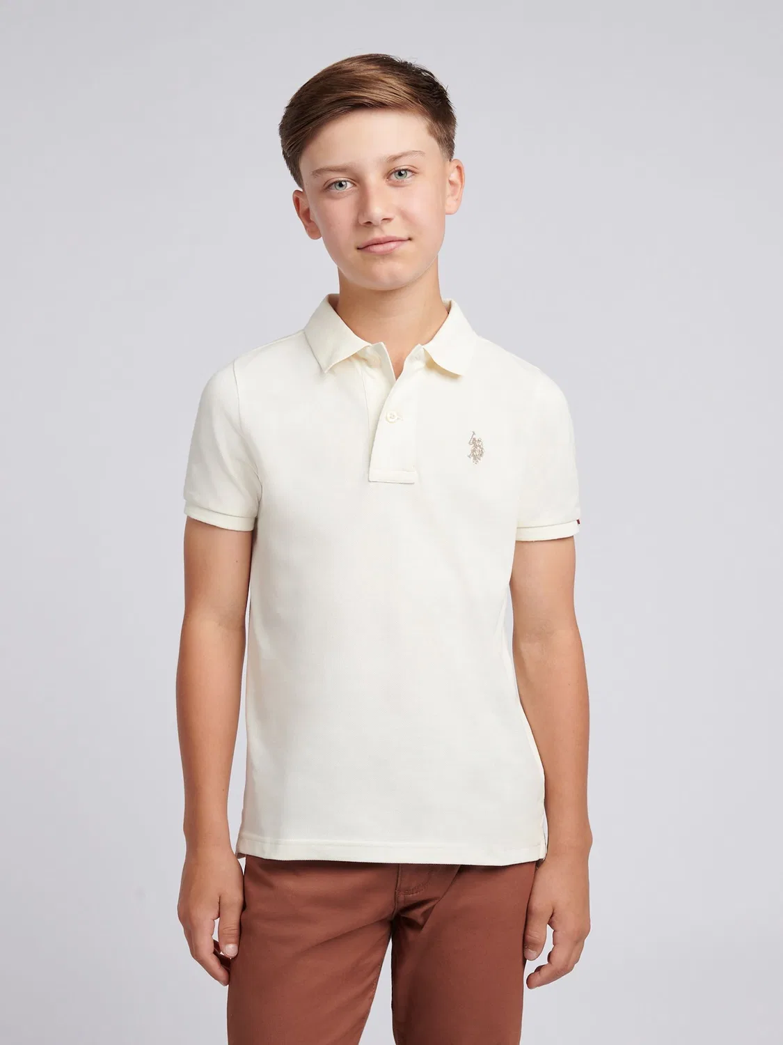 Поло U.S. Polo Assn. Double Horsemen, белый