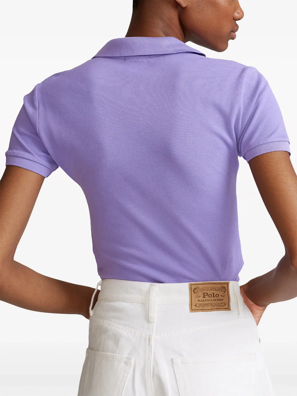 Поло с вышитым логотипом Polo Ralph Lauren, лавандовый — фото 4