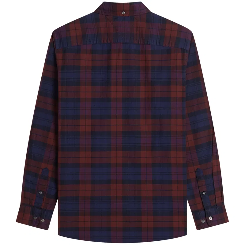 Мужская рубашка с принтом Blue Red Plaid XJS Tommy Hilfiger, Blue Red Plaid XJS — фото 3
