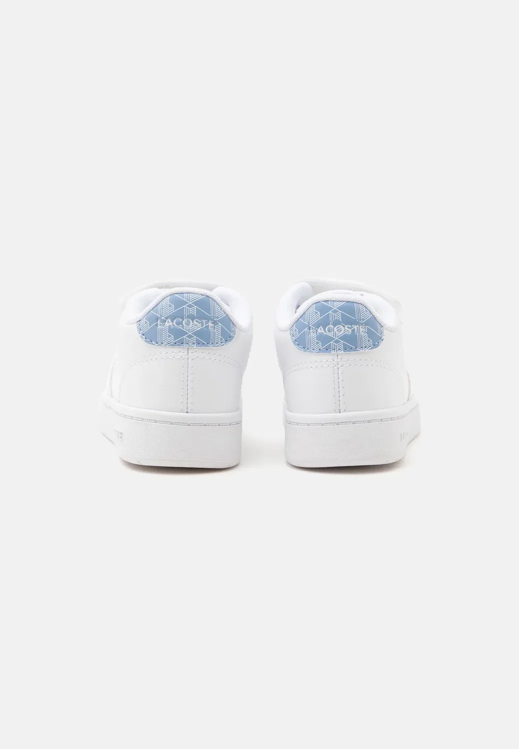 Детские кроссовки на липучках, унисекс Lacoste, White/Blue — фото 3