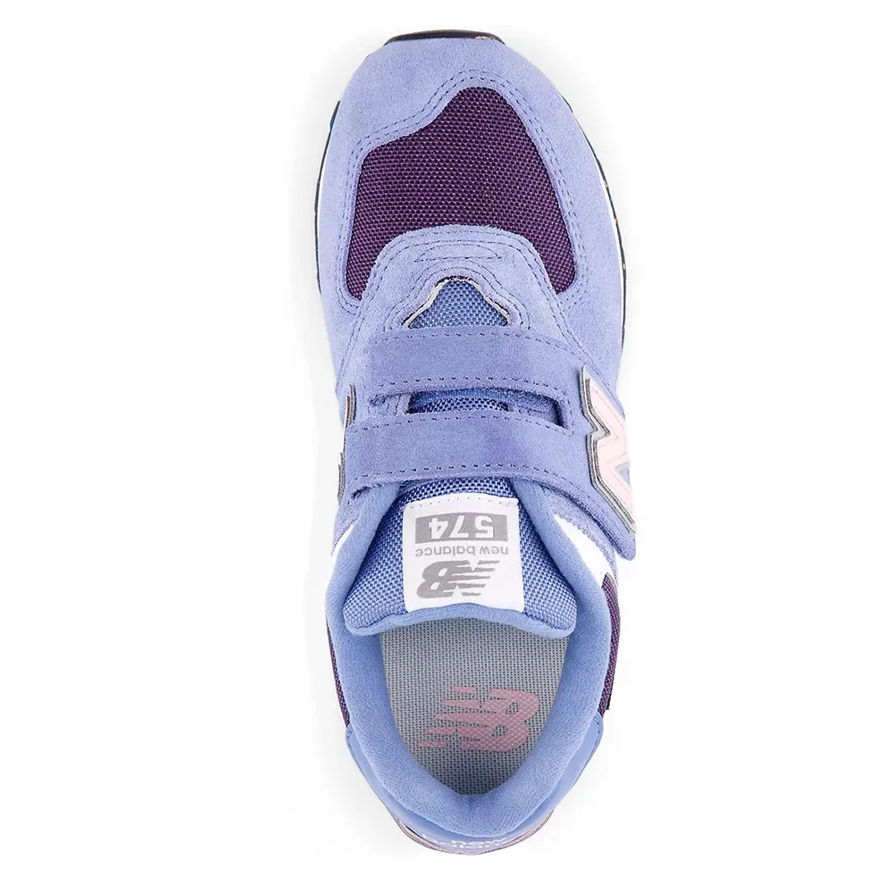Кроссовки 574 Hook & Loop PS New Balance, синий — фото 4