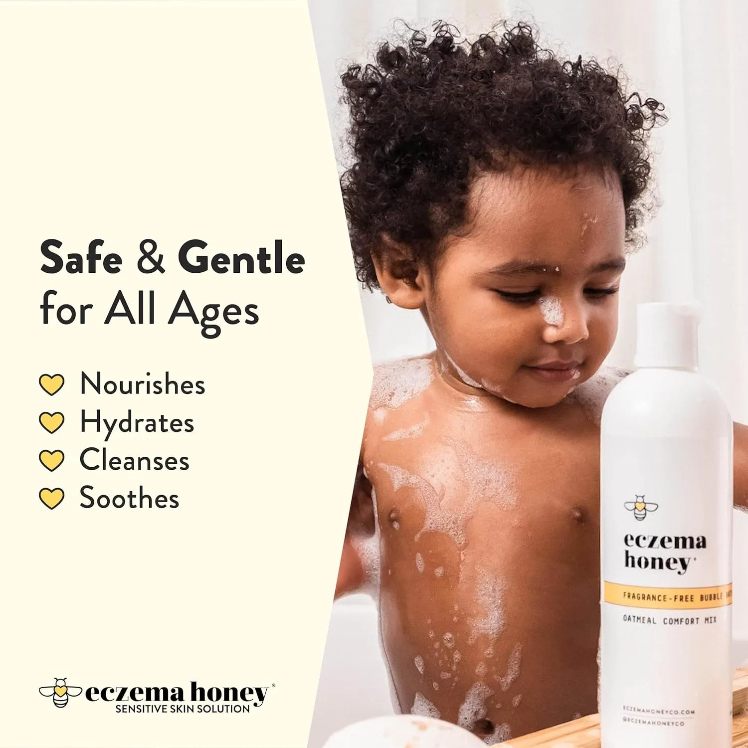 Пенка для ванны коллоидная овсяная Eczema Honey, 354.88 мл — фото 3