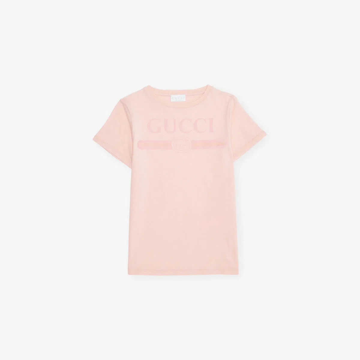 Хлопковая футболка с логотипом, размер 4-12 лет Gucci, розовый