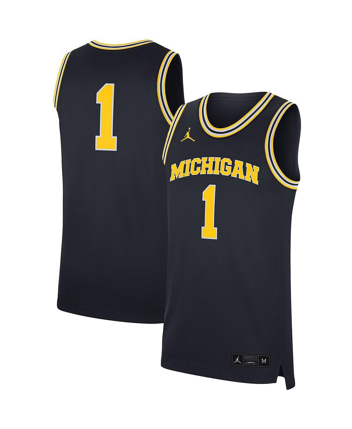 

Майка Men's Brand #1 Michigan Wolverines Jordan, темно-синий