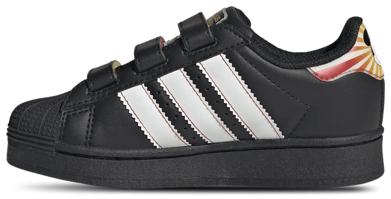 Кроссовки для мальчиков Superstar Adidas, цвет Black/Multi/White — фото 2