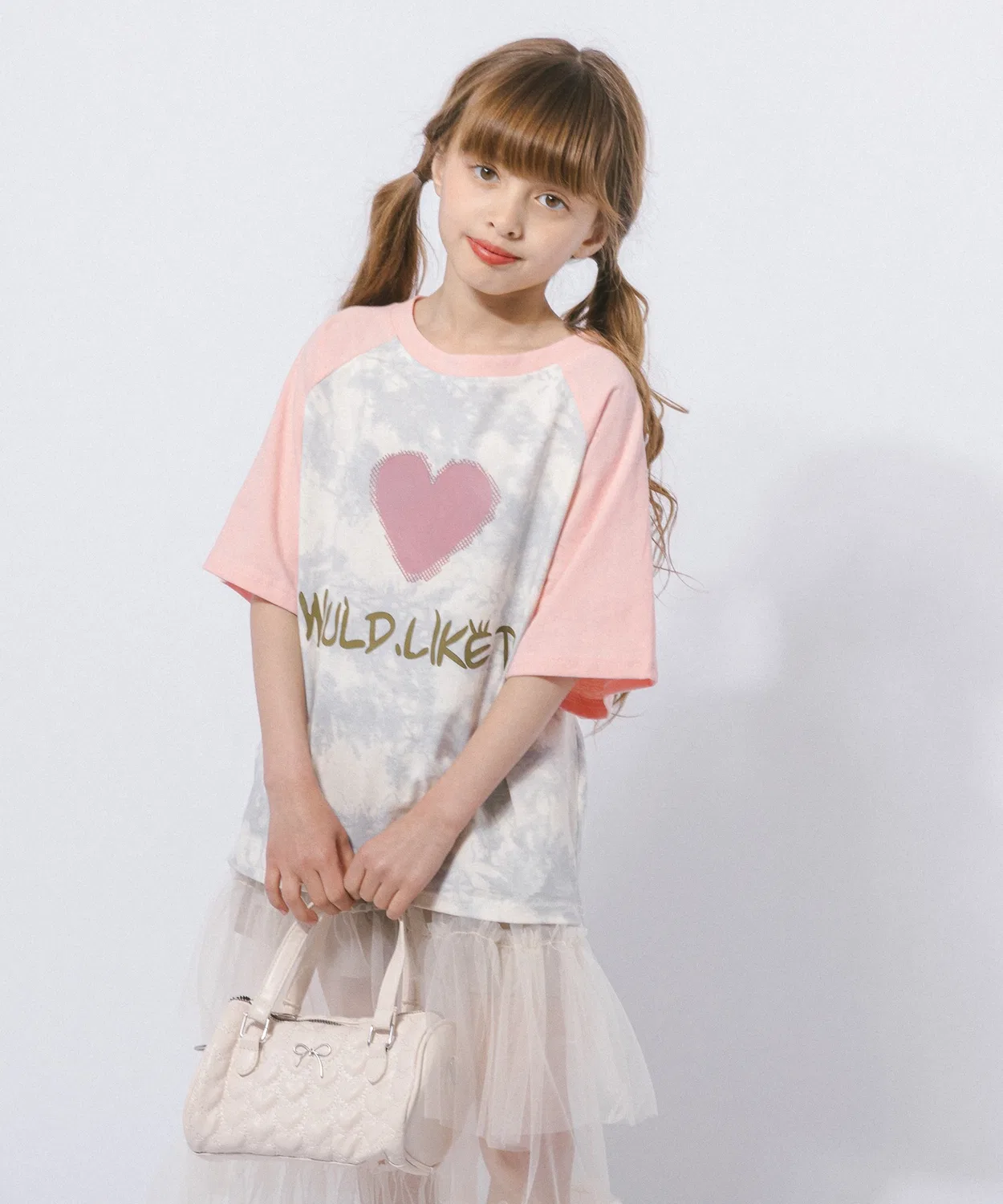 Детская футболка с принтом Raglan URBAN CHERRY, Pink — фото 4