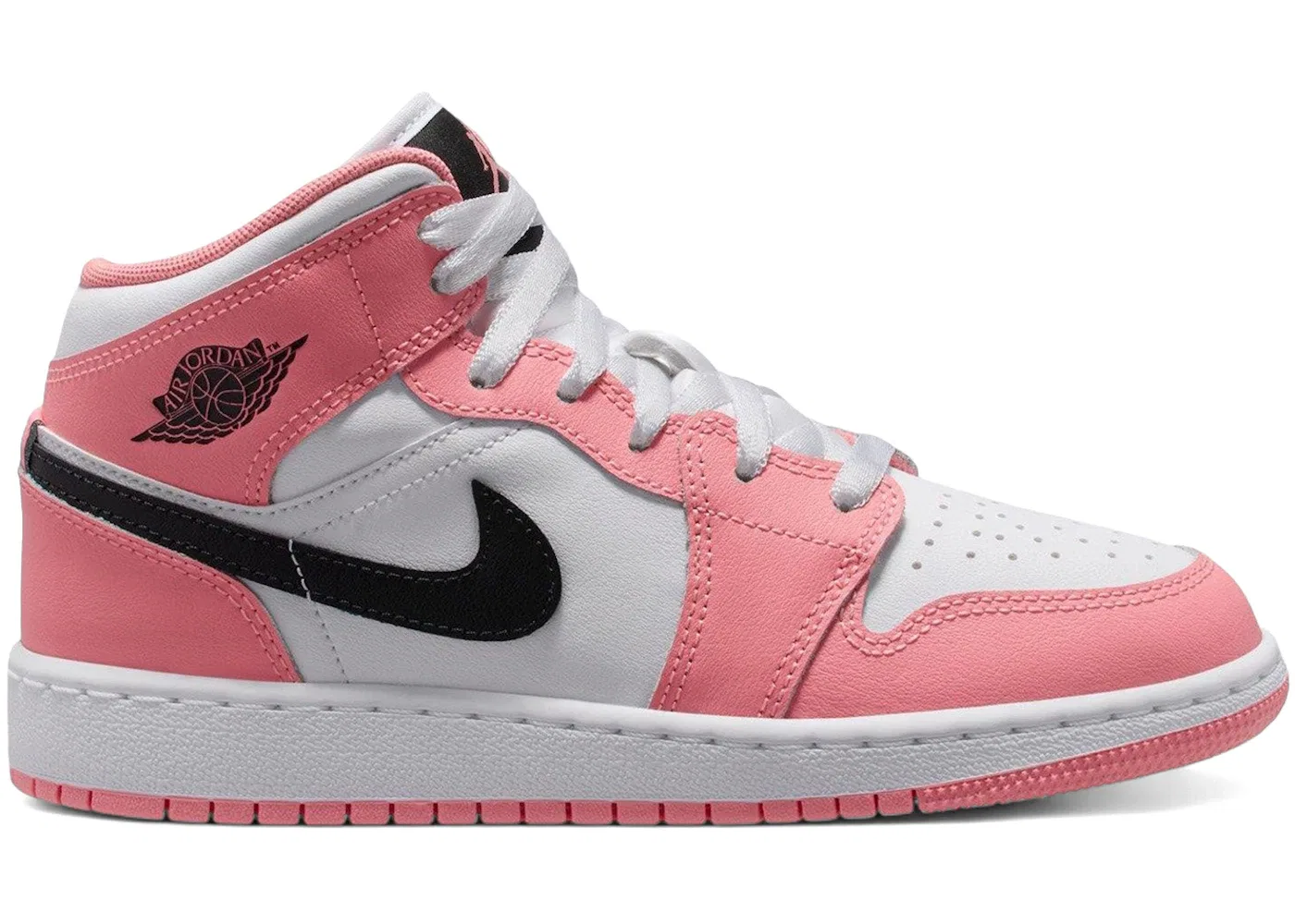 Детские кроссовки Lifestyle с высоким верхом Jordan 1 Mid Jordan, Pink Gaze/White/Black