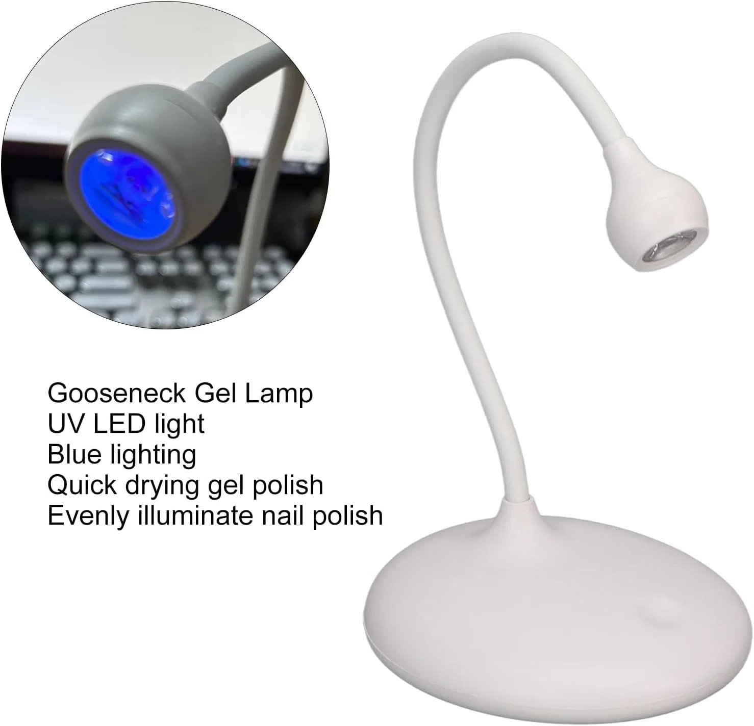 УФ LED лампа для ногтей с гибким поворотным штативом Bewinner — фото 4