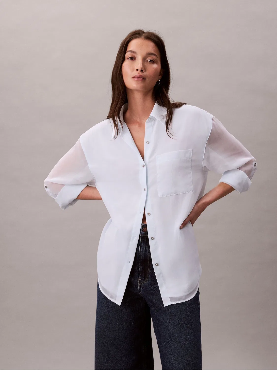 Рубашка утилити Calvin Klein, белая