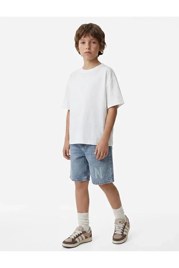 Детские шорты для мальчиков свободного кроя Koton, Middle Indigo — фото 2