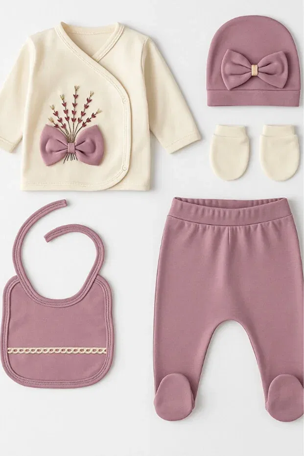 Детский комбинезон с цветочным принтом для новорожденных девочек Bamoola For Babies, Pink Flower