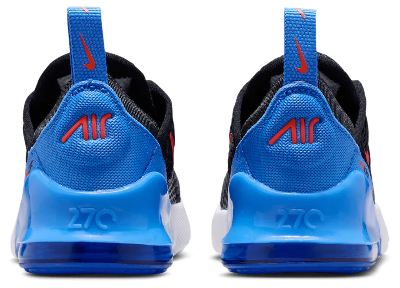 Кроссовки для мальчиков Air Max 270 Nike, цвет Black/Turf Orange/Blue Crystal — фото 3