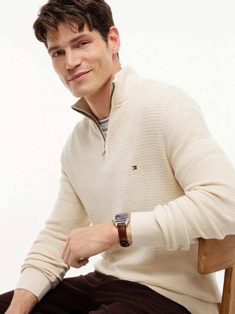 Свитер TOMMY HILFIGER цвета экрю — фото 3