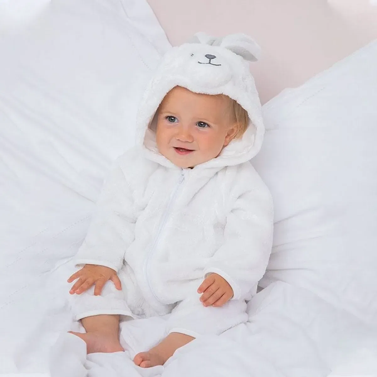 Детский комбинезон с принтом Rabbit design Larkwood, White