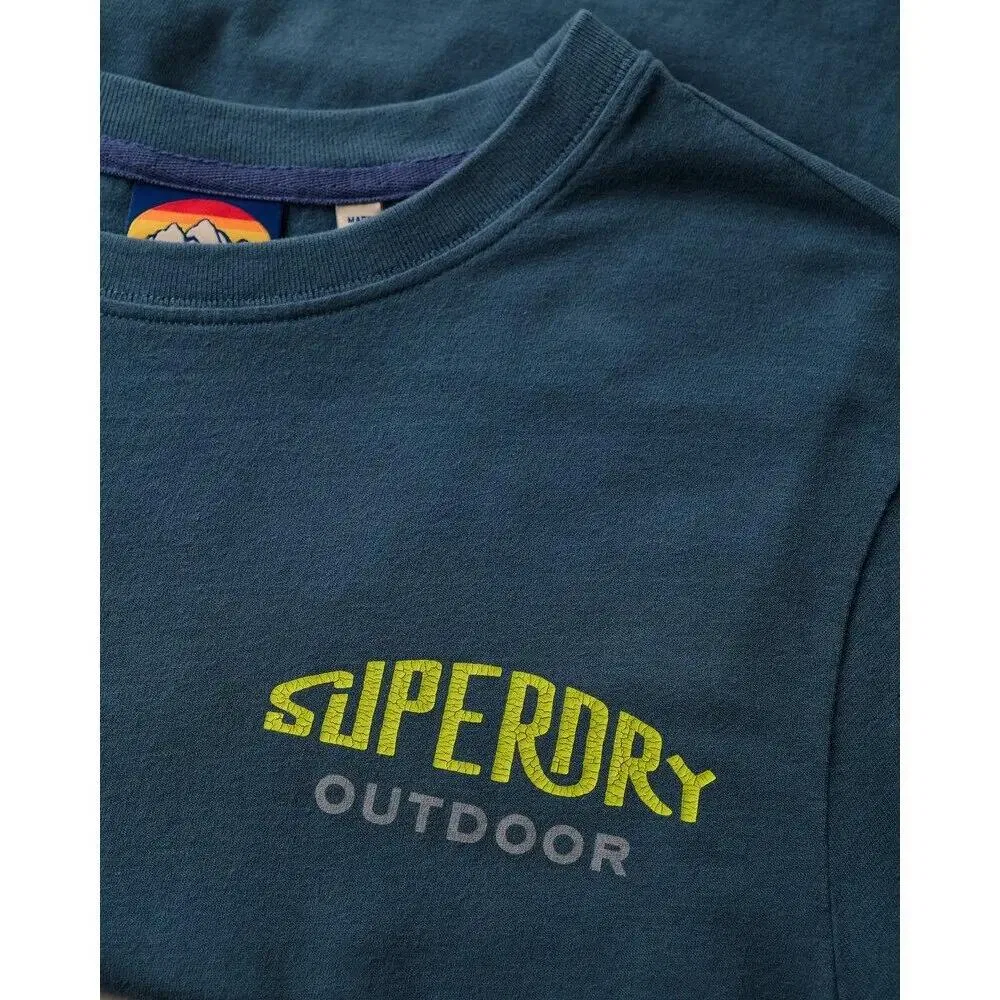 Мужская футболка Mountain Relaxed Superdry, Blau — фото 3