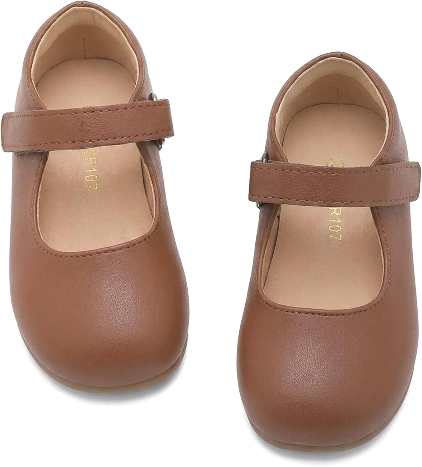 Детские туфли Мэри Джейн для девочек Flower Girl Dress Shoes Mary Janes Flat Nedaan, Brown