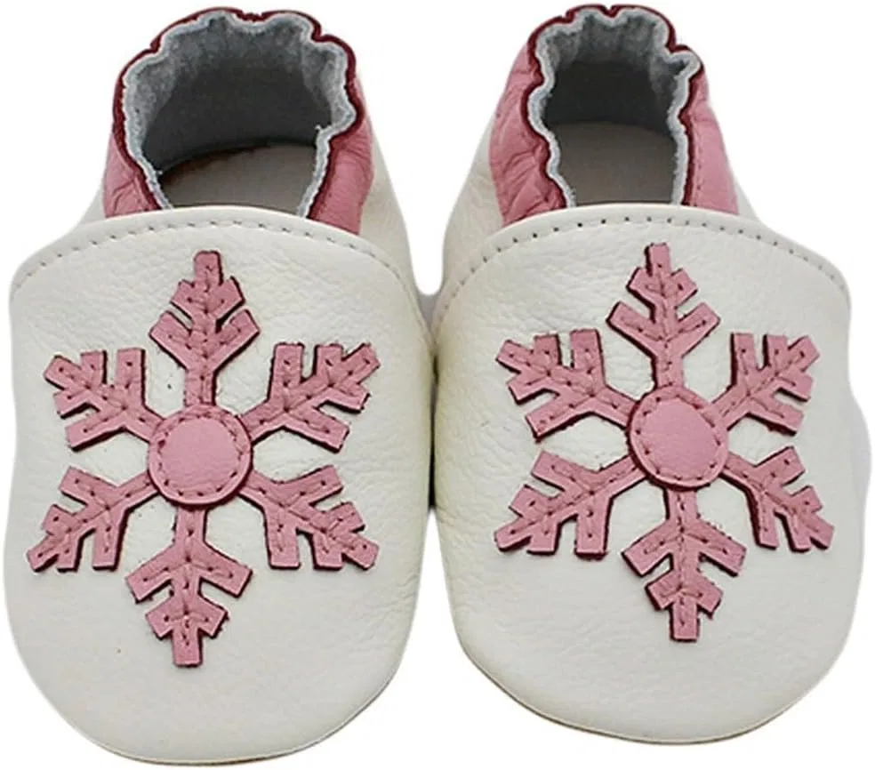 Детские кроссовки для девочек с принтом снежинок Christmas Snowflakes, White — фото 2