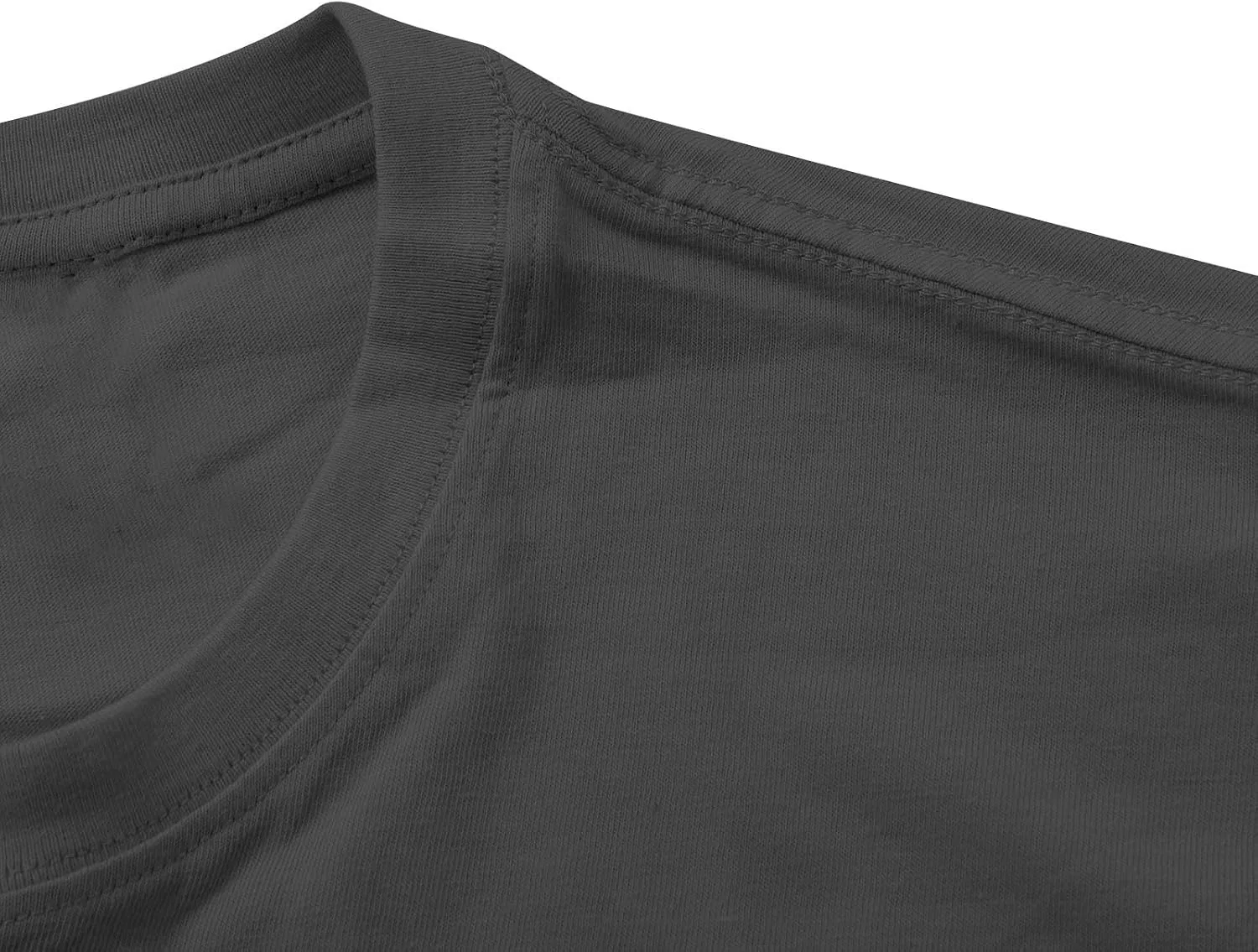 Мужская хлопковая футболка с круглым вырезом Classic Fit, Dark Gray — фото 4