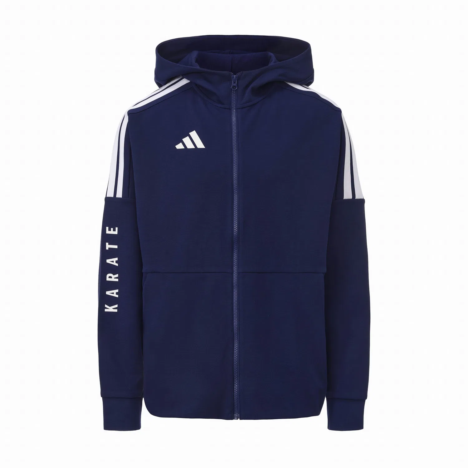 Мужская куртка с капюшоном, немодельный прямой крой, Adidas, Blue/White